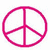 Four peace sign icons arranged in a , each with distinct solid colors on white background