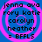 Four identical circular icons with pink concentric rings on blue background, each containing stacked text and "= BFLLS" at bottom.