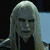 Six display a character with long white hair in various poses and lighting conditions, including close-ups of the face and full-body shots