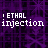 identical pixelated icons with 'LETHAL injection' text on a purple patterned background, showing slight variations in letter spacing and color across repeated