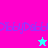A split-screen animation with pink and cyan quadrants on the left, purple background on the right, repeating 'DibbyDabb' text, and two star icons changing color between cyan and pink.