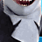 A 48x48 pixel animated contact sheet showing three sequential frames of a cartoon shark character from Shark Tale, with visible mouth expressions and eye details across the sampled frames.