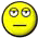 Yellow circular emoji with black outline showing sequential mouth expressions from neutral to open, eyes remain consistent across frames.
