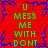 Red background with blue pixelated border and green text reading 'U MESS ME WITH DONT' in four identical quadrants.