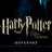 A static image displays a Harry Potter book cover on the left and a list of character names on the right against an orange background.