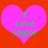 Two identical pink hearts on red background with green text reading "I Love Taylor" inside each heart.
