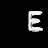 A contact sheet of 8 animated frames showing a pixelated white text logo on black background with partial letters and one gray square, arranged in 3x3 grid layout.
