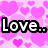 Pixelated icon with pink heart background and 'Love..' text, transitioning to a shark breaching water scene with 'Sharks!' text.