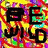 Pixelated icon with four black Chinese characters on a multicolored background of yellow, red, green, and purple hues.