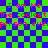 A static pixel art image with green and blue checkered background, red text repeating 'I am Me The coolest person ever', and a faint overlay