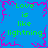 Blue background with green text reading "Love is like lightning" repeated four times, framed by pink pixelated border elements.