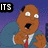 Animated pixel art of a cartoon character in four with text overlays changing from 'ITS GON RAIN!' to 'city will rain'