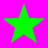 Four green five-pointed stars arranged in a on a bright pink background, each star identical in shape and color