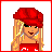 A pixelated cartoon character with blonde hair and a red headwrap, next to text reading "Cutie with a boodie" in a circular frame.