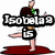 Pixelated cartoon character in a one-legged pose with red floor, holding green object; another character on balance beam with pink outfit and bunny ears.
