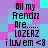 Pixelated text on a checkered background with alternating cyan and magenta squares, displaying repeated phrases in black block letters.