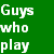 Green background with white text reading 'Guys who play are HOT!!' and a heart symbol, alongside an image of a person playing lacrosse on grass.