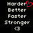 Pixelated text list with red heart symbol on left side, white text on black background.