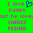 Green background with pink text and a blue heart symbol, showing two identical side-by-side layouts of text and symbols.