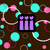 Pixelated image with brown background, cyan and pink circles, purple text reading 'lovee elmoo he's a hunk! <333', and a purple castle icon.