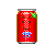 Six pixelated soda cans with smiling faces arranged in two on a gray background, each can featuring distinct color schemes and small green leaf accents