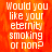 A static image with white pixelated text on a red-orange gradient background reading "Would you like your eternity smoking or non?".