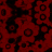 Red and black pixelated pattern with circular shapes on a dark red background, static image.
