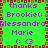 Green background with red and brown border, displaying repeated text 'thanks Brookies: Alessandra Marie (: 3' in purple font.
