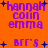 Pixelated purple text on orange background with blue stars, displaying names and 'BFF's' in multiple arrangements.
