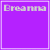 Purple background with 'Breanna' text at top and changing lower text including 'a', 'a.', 'a.k', 'a.k.', 'a.k.a', 'a.k.a Perfect', and asterisks.