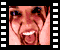 Four distinct facial expressions in a filmstrip layout with black borders and white sprocket holes, each frame showing different emotions.
