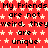 Red background with repeating light yellow stars and black text reading "My Friends are not weird, theyweird, they are unique" in a pattern