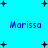 Blue background with black plus signs and repeated blue text 'Morissa' in two