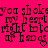 Pixelated text on a bright pink background with black lettering, repeating phrases and a heart symbol at the bottom.
