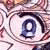 A close-up of a human eye with a blue iris, dark eyelashes, and visible skin texture, rendered in pixelated style.