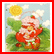 A 54x54 pixel animated buddy icon featuring a cartoon character in two sequential frames showing slight movement against a sunny outdoor background with green grass and clouds.