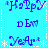 Pixelated blue background with repeating text and symbols in purple, white, and light blue.
