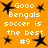 Orange background with white text reading "Gooo Bengals soccer is the best #9" and black star shapes scattered across the image.