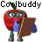 Animated contact sheet of a red apple mascot with glasses holding various educational props across 14 frames.