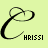 Animated contact sheet of a stylized 'E' icon with pink heart accents and the text 'HRISSI' on a light green background, showing 25 sampled frames from an animation sequence.