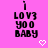 Pixelated text on a pink background with a white heart symbol below.