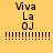 Pixelated text 'Viva La OJ' on yellow background with orange highlight bars over different lines, repeated in six positions