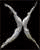 Two side-by-side X-shaped icons with metallic silver arms on contrasting backgrounds, one black and one white.