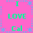 A static image with a bright pink background featuring repeated green text and blue decorative elements arranged in a pattern