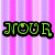 Pixelated text 'YOUR IS MY DEFT' in green, pink, and cyan on striped, polka-dot, and gradient backgrounds.