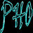 Three animated frames of a stylized 'PHO' text icon in cyan, yellow, and gray on black backgrounds with transparent edges.