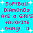Pixelated text on a bright cyan background with white sparkles, repeating 'SoftBall Diamonds Are a Girl's favorite thing! :)' in red and pink lettering.