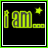 A 4-frame animated contact sheet showing a pixelated green text animation with star symbols and