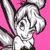 Pixelated cartoon fairy with silver wings and white hair on pink background, green text 'TINK' on bright pink , and another fairy with blonde hair and green dress on black background
