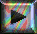 A square icon with a rainbow gradient background and dark border shows a black play button, then a red play button, then a black 'X', then a black vertical bar, and finally a black 'D' shape.
